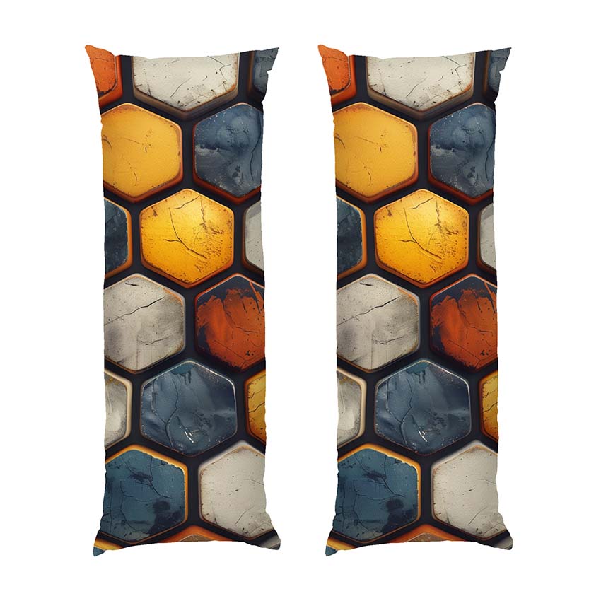 Дакимакура подушка для объятий «Каменные разноцветные соты. Stone multicolored honeycomb»