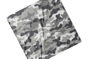 Платок с принтом Военный камуфляж. Серый. Military camouflage. Gray