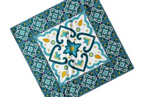 Платок с принтом Узор Азулежу. Azulejo pattern