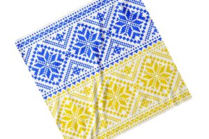 Хустка патріотична Жовто-блакитна вишиванка. Yellow and blue embroidery