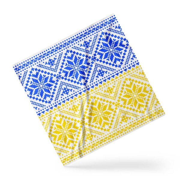 Платок патриотический Желто-голубая вышиванка. Yellow and blue embroidery