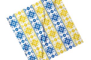 Хустка патріотична Жовто-блакитний орнамент. Yellow and blue ornament