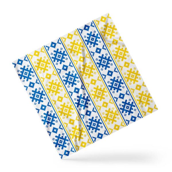 Платок патриотический Желто-голубой орнамент. Yellow and blue ornament