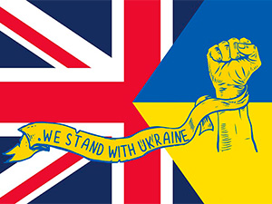 Прапори Stand with Ukraine