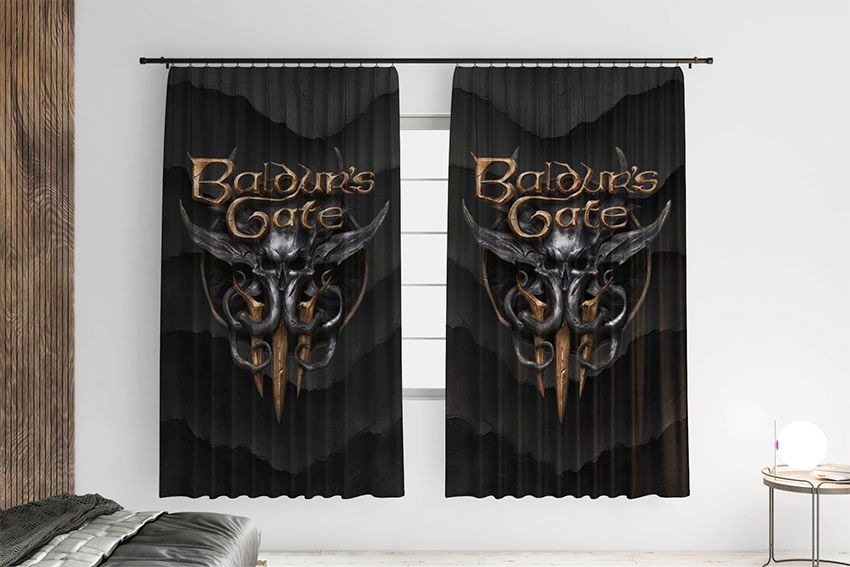 Штора з принтом «Брама Балдура. Логотип. Baldur's gate. Logotype»
