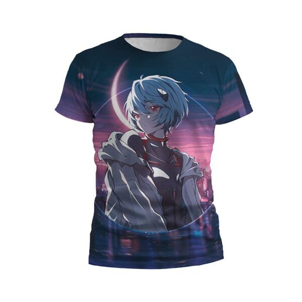 Футболка мужская спортивная с принтом «Аянами Рэй. Евангелион. Ayanami Rei. Evangelion»
