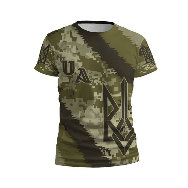 Футболка мужская спортивная с принтом «Камуфляж свободы. Camouflage of Freedom»