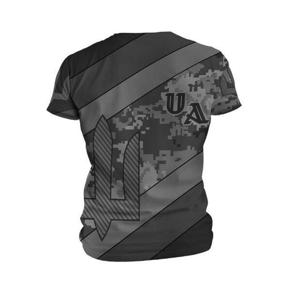 Футболка мужская спортивная с принтом «Камуфляж свободы. Серый. Camouflage of Freedom. Gray»