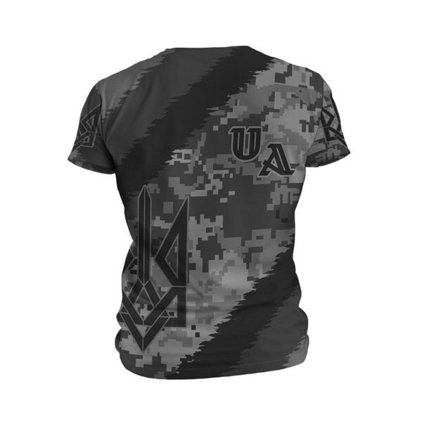 Футболка мужская спортивная с принтом «Камуфляж свободы. Серый. Camouflage of Freedom. Gray»