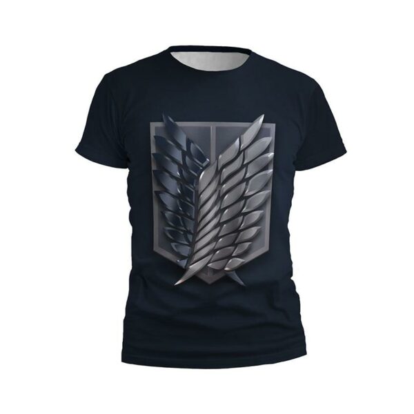 Футболка чоловіча спортивна з принтом «Атака Титанів. Крила свободи. Attack on Titan. Wings of freedom»