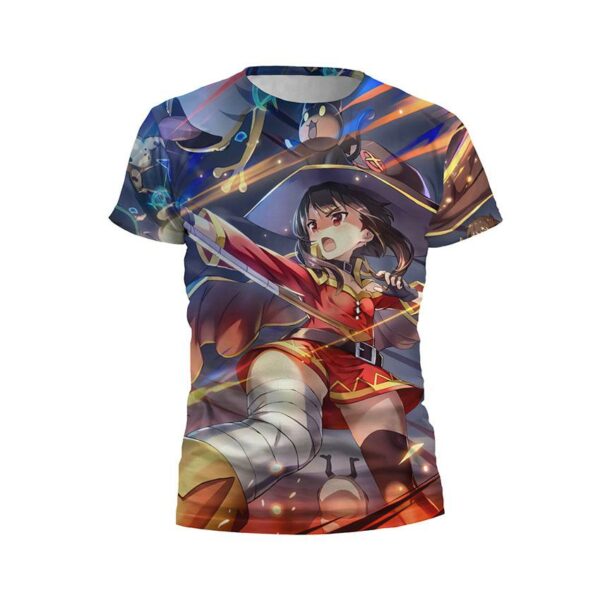 Футболка чоловіча спортивна з принтом «Мегумін в бою. Коносуба. Megumin in battle. Konosuba»