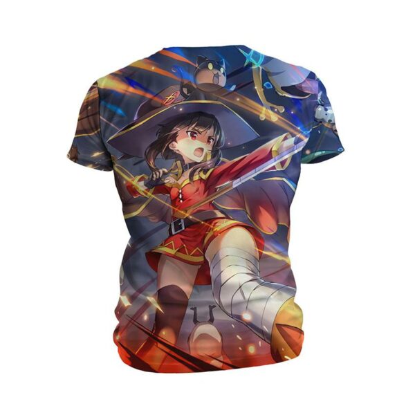 Футболка чоловіча спортивна з принтом «Мегумін в бою. Коносуба. Megumin in battle. Konosuba»