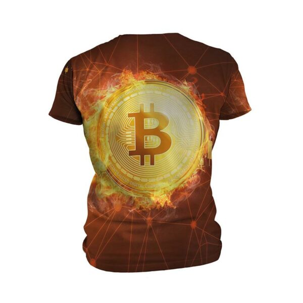 Футболка мужская спортивная с принтом «Популярный биткойн. Popular Bitcoin»