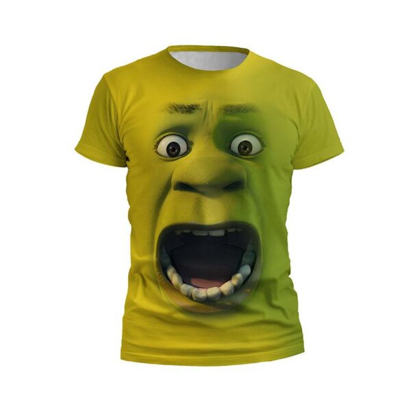 Футболка чоловіча спортивна з принтом «Шрек. Крик емоцій. Shrek. Scream of Emotions»