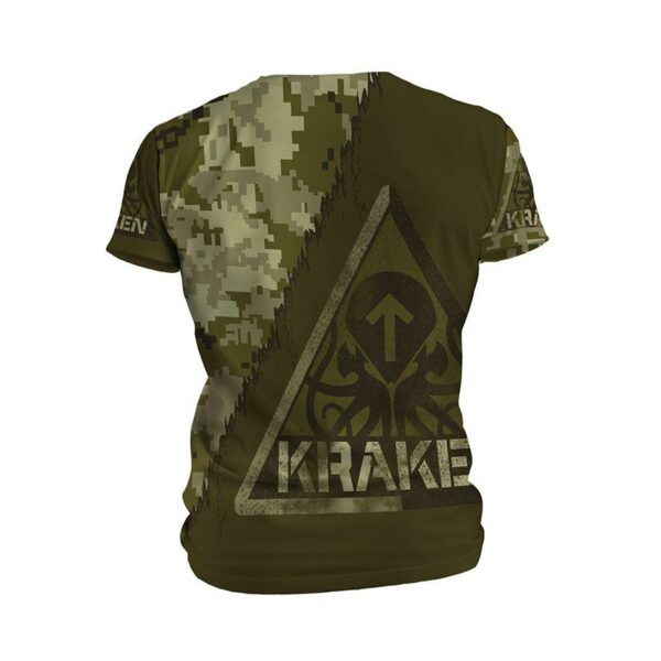 Футболка чоловіча спортивна з принтом «Спецпідрозділ Kraken. Камуфляж. Kraken Regiment. Camouflage»