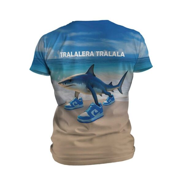 Футболка чоловіча спортивна з принтом «Тралалеро Тралала. Акула. Мем. Trallallero Trallalla. Shark. Meme»