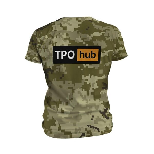 Футболка мужская спортивная с принтом «ТРО Hub. Сила Украины. Power of Ukraine»