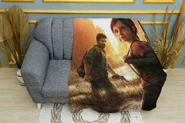Плед «Джоел та Еллі. Місто. Останні з нас. Joel and Ellie. City. The Last of Us»
