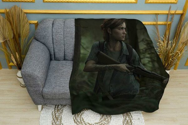 Плед «Элли в лесу. Последние из нас. Ellie in the forest. The Last of Us»