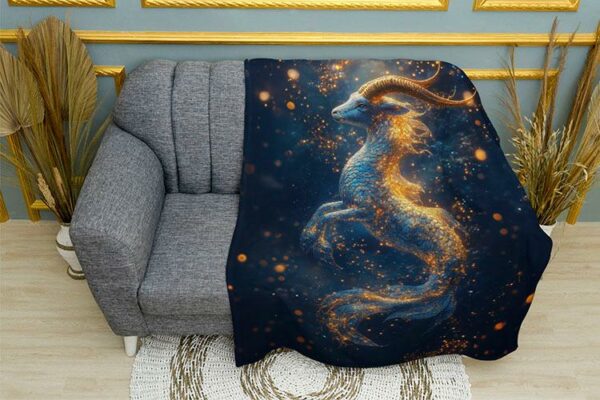 Плед «Козерог. Знаки Зодиака. Capricorn. Zodiac Signs»