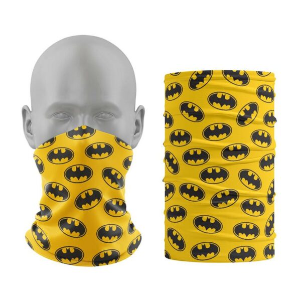 Баф з принтом «Бетмен. Логотип. Патерн жовтий. Batman. Logo. Yellow pattern»