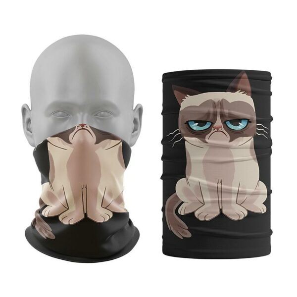 Баф з принтом «Сварливий Кіт. Мем. Grumpy cat. Mem»