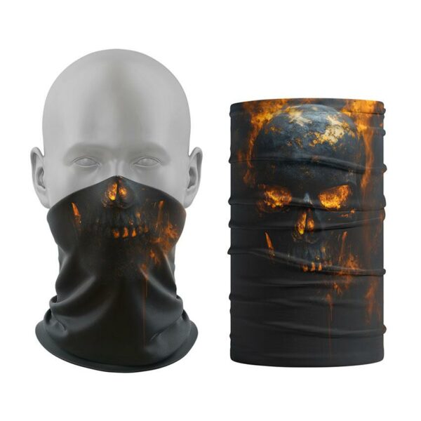 Баф з принтом «Вогняний череп. Fire Skull»