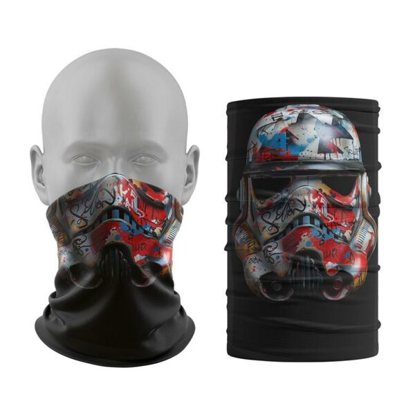 Баф з принтом «Зоряні війни. Шолом штурмовика з графіті. Star Wars. Stormtrooper helmet with graffit»
