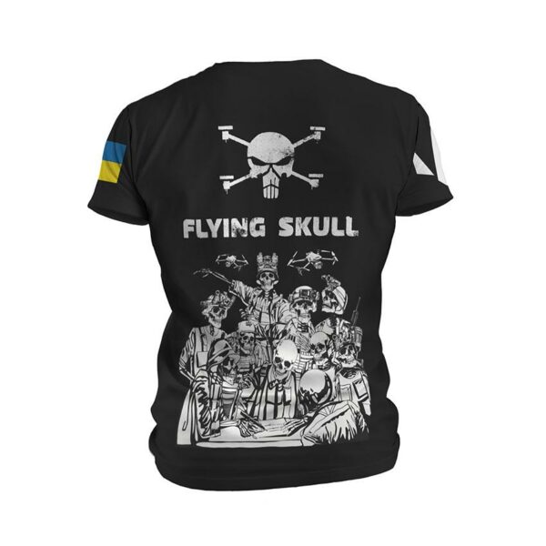 Футболка чоловіча спортивна з принтом «Батальйон «Flying Skull». Команда безсмертних. Undead Squad»