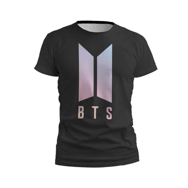 Футболка чоловіча спортивна з принтом «БТС. Яскраве лого. BTS. Bright logo»
