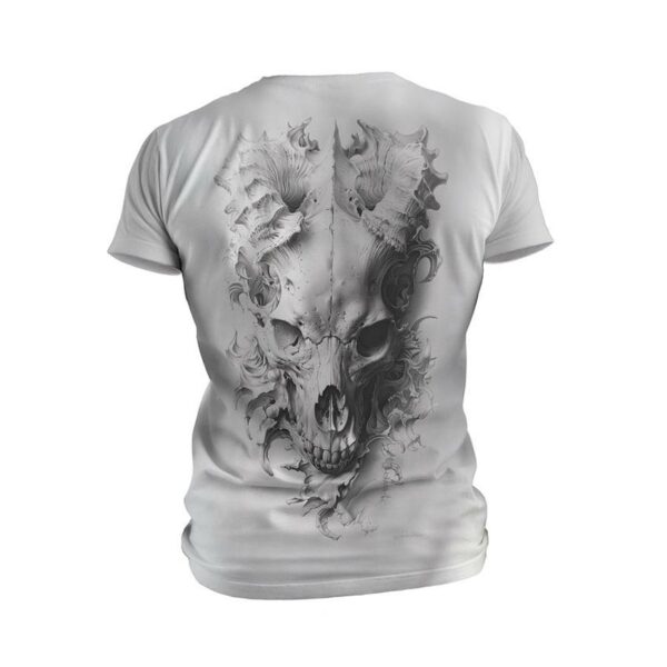 Футболка мужская спортивная с принтом «Череп демона. Demon Skull»