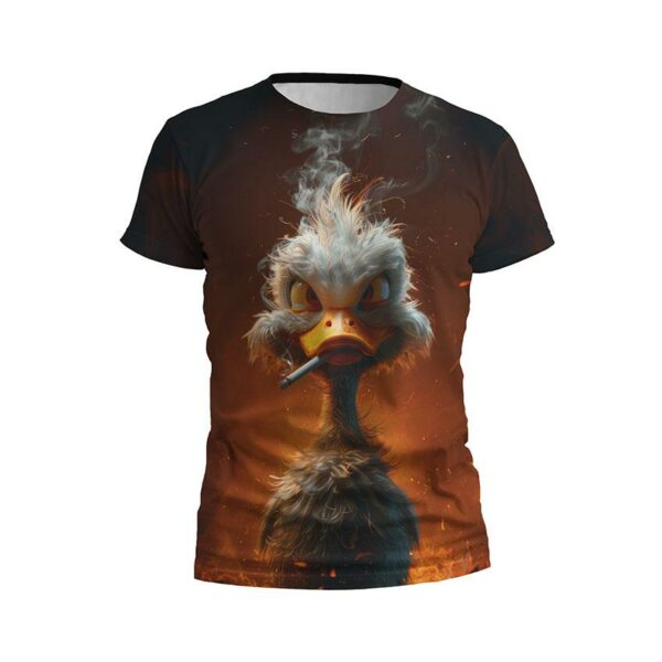 Футболка чоловіча спортивна з принтом «Димний качур. Smoky Duck»