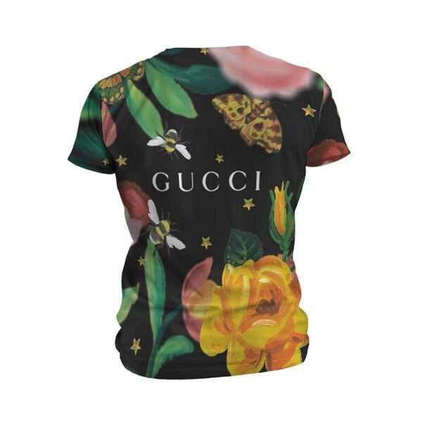 Футболка мужская спортивная с принтом «Гуччи. Лого с цветами. Gucci. Logo with flowers»
