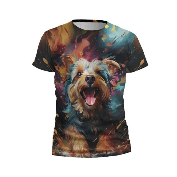 Футболка дитяча спортивна з принтом «Йоркширский терьер у фарбах. Yorkshire terrier in colors»