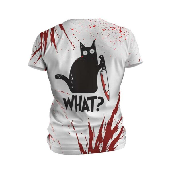 Футболка чоловіча спортивна з принтом «Кіт з ножем. Cat with Knife»