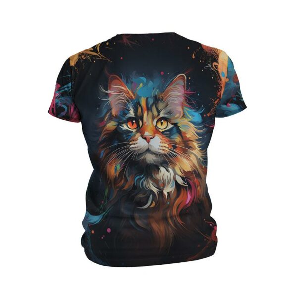 Футболка чоловіча спортивна з принтом «Котик. Яскраві кольори. Cat. Bright Colors»