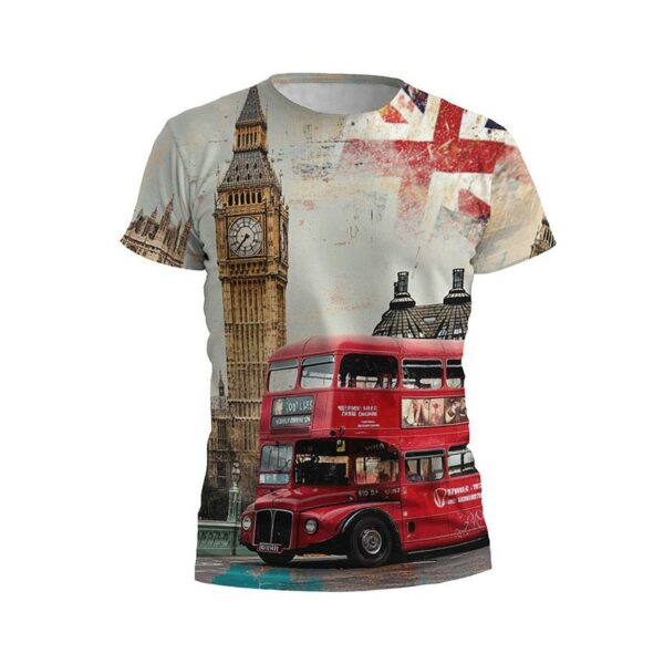 Футболка чоловіча спортивна з принтом «Лондон. Вінтажний стиль. London. Vintage style»