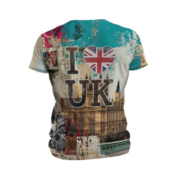 Футболка чоловіча спортивна з принтом «Лондон. Вінтажний стиль. London. Vintage style»