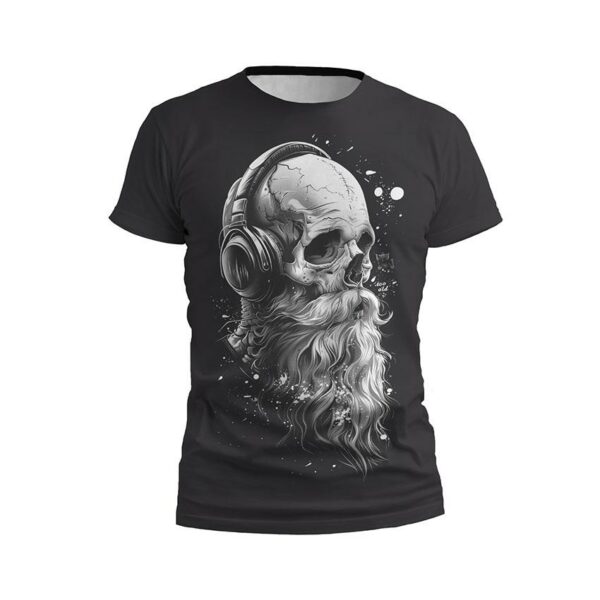 Футболка мужская спортивная с принтом «Музыкальный череп. Music Skull»