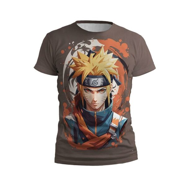 Футболка мужская спортивная с принтом «Наруто Узумаки. Портрет. Naruto Uzumaki. Portrait»