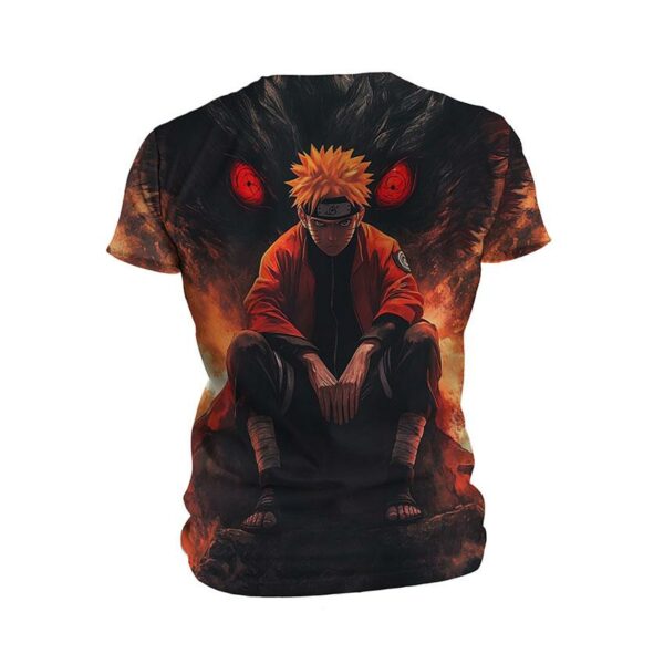 Футболка мужская спортивная с принтом «Наруто. Сила огня. Naruto. Fire Power»