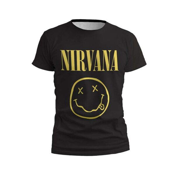 Футболка чоловіча спортивна з принтом «Нірвана. Американський рок-гурт. Nirvana. American rock band»