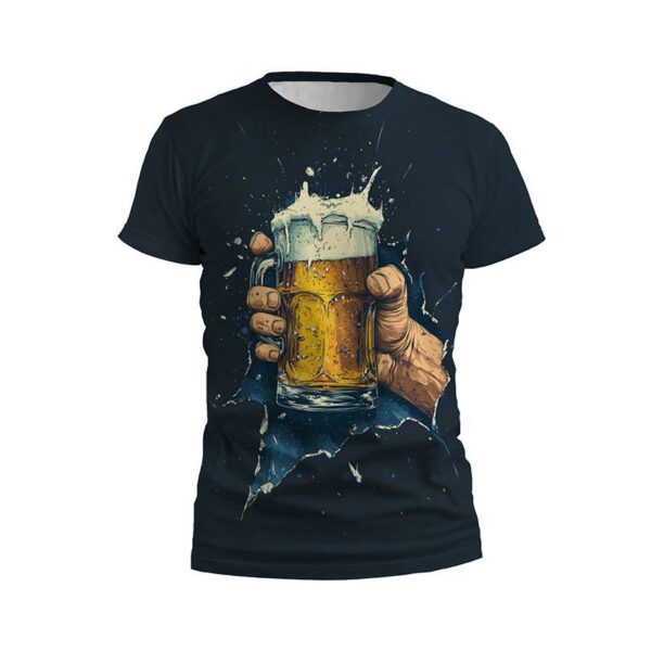 Футболка чоловіча спортивна з принтом «Пиво. Смак моменту. Beer. Taste of Moments»