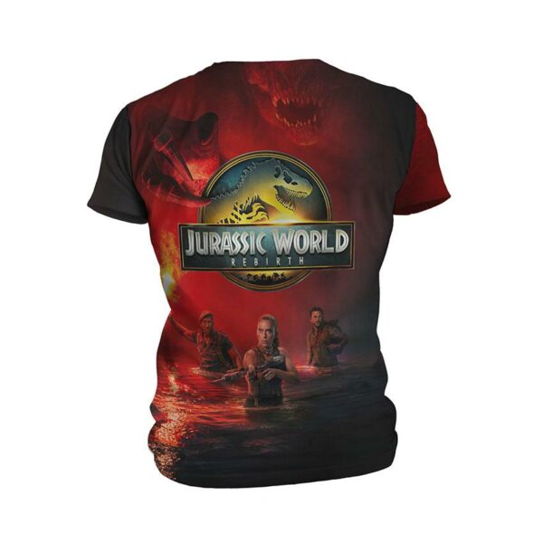 Футболка мужская спортивная с принтом «Парк Юрского периода. Охота в темноте. Jurassic World. Hunt in the Dark»