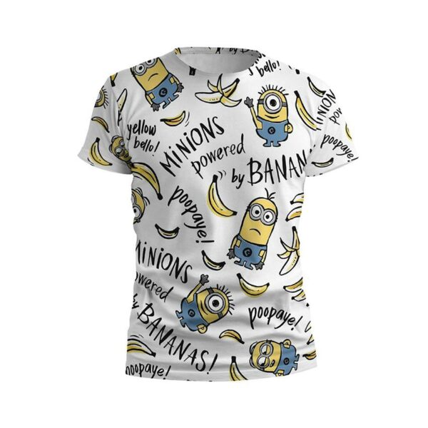 Футболка чоловіча спортивна з принтом «Посіпаки та банани. Патерн. Minions and bananas. Pattern»