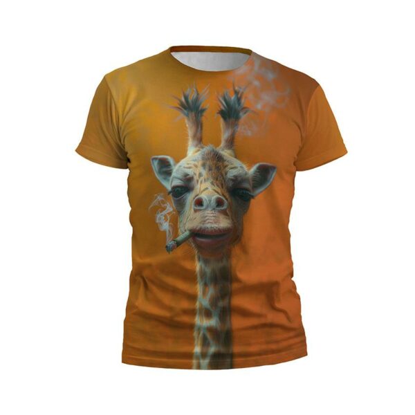 Футболка чоловіча спортивна з принтом «Розслаблений жираф. Chill Giraffe»