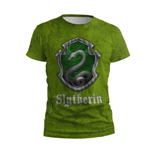 Футболка чоловіча спортивна з принтом «Слизерин. Зміїна мудрість. Slytherin. Serpent Wisdom»