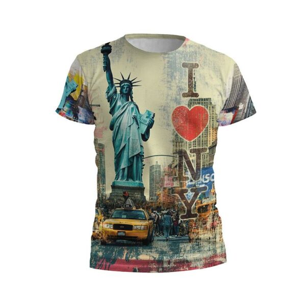 Футболка мужская спортивная с принтом «Статуя Свободы. Нью-Йорк. Statue of Liberty. New York»