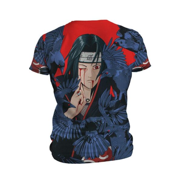Футболка мужская спортивная с принтом «Наруто. Учиха Итачи с воронами. Naruto. Itachi Uchiha with crows»