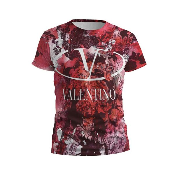 Футболка мужская спортивная с принтом «Валентино. Красная абстракция. Valentino. Red Abstraction»